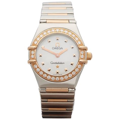 ladies Omega Constellation diamond bezel